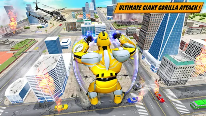 Angry Gorilla Robot Truck Game android App screenshot 14