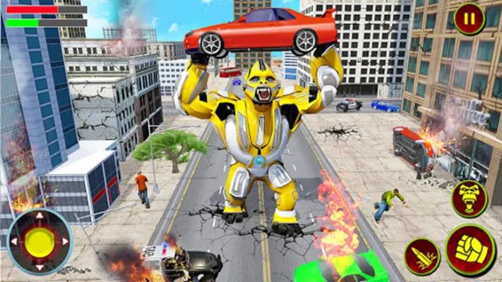 Angry Gorilla Robot Truck Game android App screenshot 15