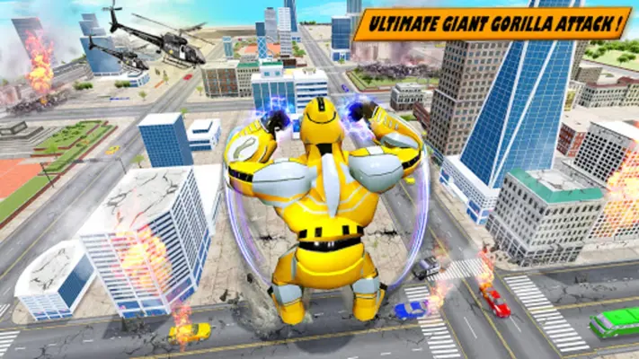 Angry Gorilla Robot Truck Game android App screenshot 2