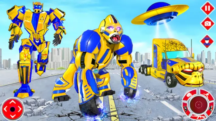 Angry Gorilla Robot Truck Game android App screenshot 5