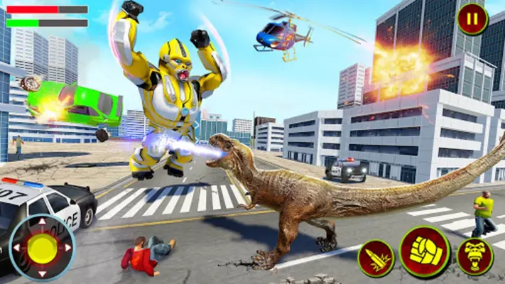 Angry Gorilla Robot Truck Game android App screenshot 6